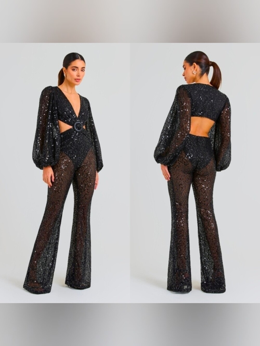 Nadine Merabi Madison Black Jumpsuit